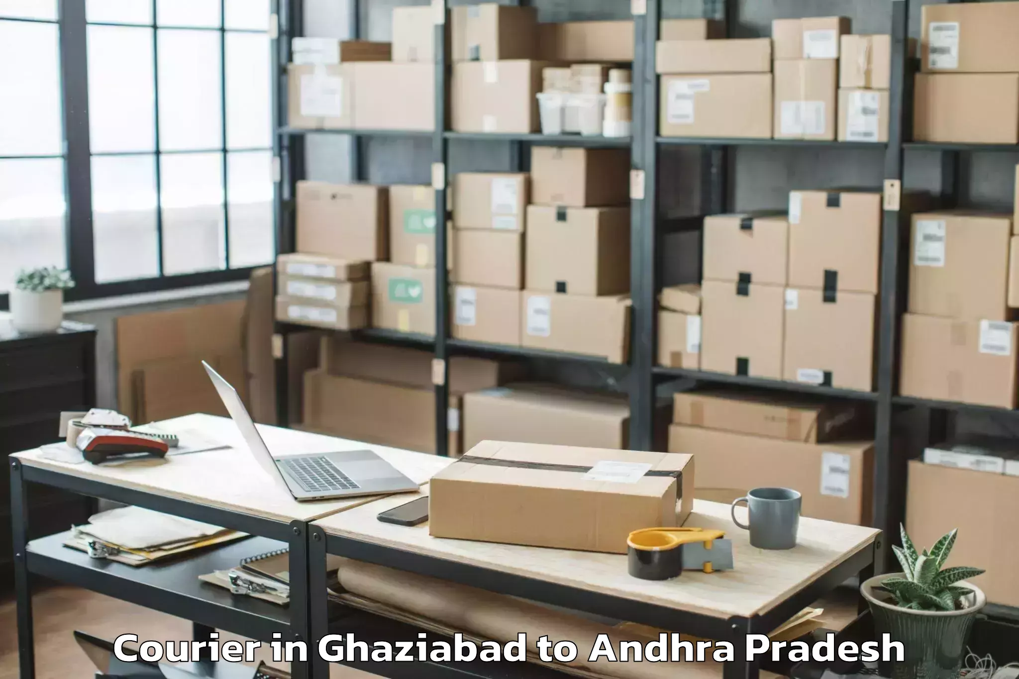 Leading Ghaziabad to Pellakur Courier Provider